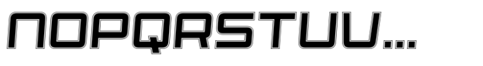 Spacecraft Italic Inline Font UPPERCASE