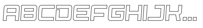 Spacecraft Italic Outline Font UPPERCASE