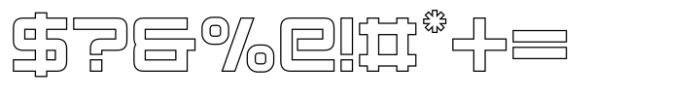 Spacecraft Outline Font OTHER CHARS
