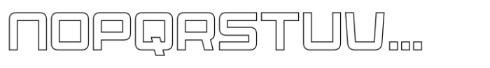 Spacecraft Outline Font UPPERCASE