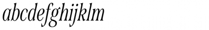 Span Light Compressed Italic Font LOWERCASE