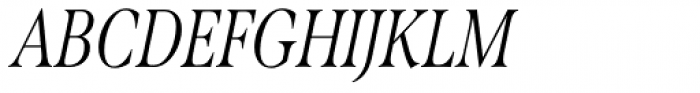 Span Light Condensed Italic Font UPPERCASE