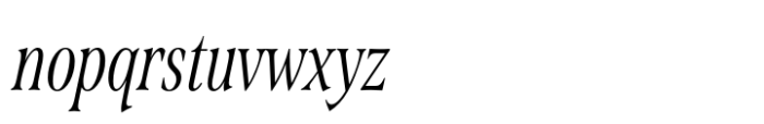 Span Light Italic Compressed Font LOWERCASE
