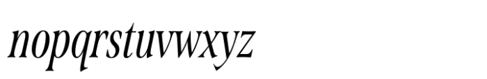 Span Regular Italic Compressed Font LOWERCASE