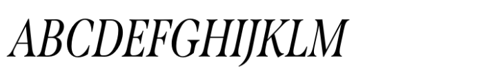 Span Regular Italic Condensed Font UPPERCASE