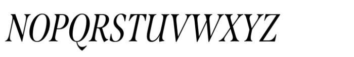 Span Regular Italic Condensed Font UPPERCASE