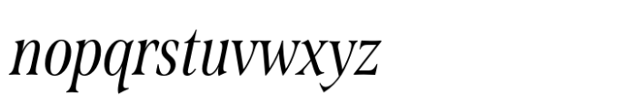 Span Regular Italic Condensed Font LOWERCASE