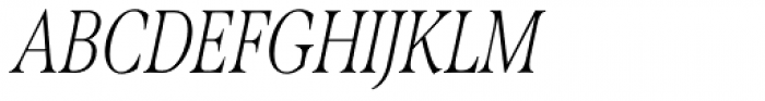 Span Thin Condensed Italic Font UPPERCASE