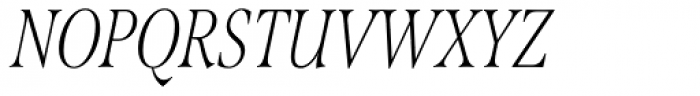 Span Thin Condensed Italic Font UPPERCASE