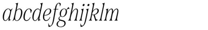 Span Thin Condensed Italic Font LOWERCASE