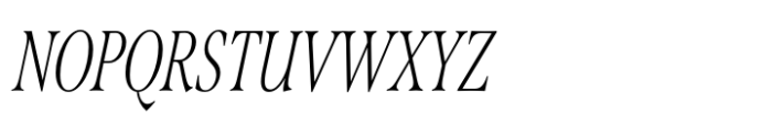 Span Thin Italic Compressed Font UPPERCASE