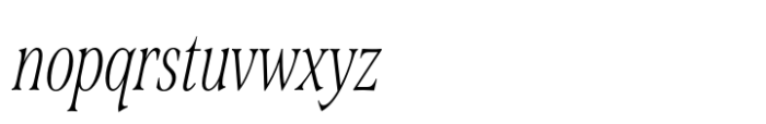 Span Thin Italic Compressed Font LOWERCASE