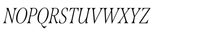Span Thin Italic Condensed Font UPPERCASE