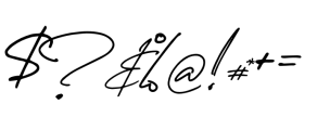 Spanish Signature Font OTHER CHARS