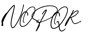 Spanish Signature Font UPPERCASE