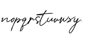 Spanish Signature Font LOWERCASE