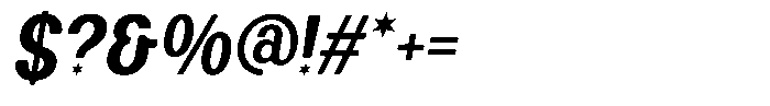 Sparkla Italic Font OTHER CHARS
