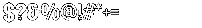 Sparkla Outline Font OTHER CHARS