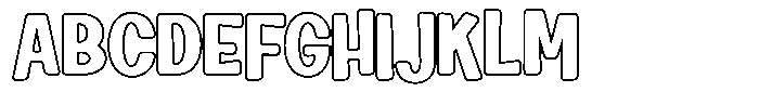 Sparkla Outline Font UPPERCASE