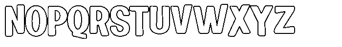Sparkla Outline Font UPPERCASE