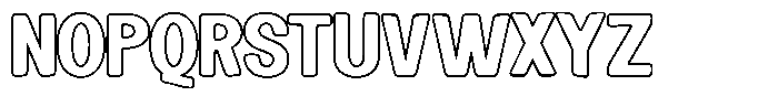 Sparkla Outline Font LOWERCASE