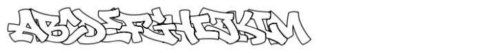Spartical Graffiti Line Thin Font UPPERCASE