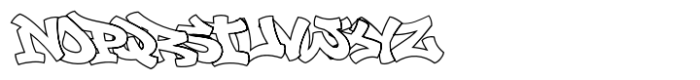 Spartical Graffiti Line Thin Font UPPERCASE