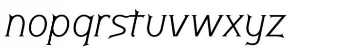 Spathe Pro Light Italic Font LOWERCASE