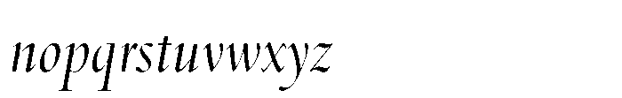 Spectrum Now Display Italic Font LOWERCASE