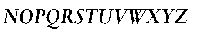 Spectrum Now Small Bold Italic Font UPPERCASE