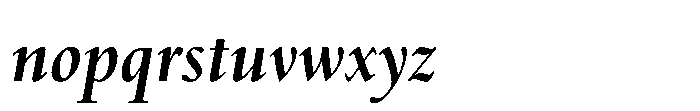 Spectrum Now Small Bold Italic Font LOWERCASE