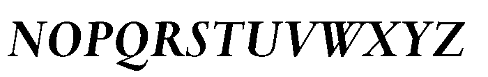 Spectrum Now Small Extrabold Italic Font UPPERCASE