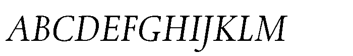 Spectrum Now Small Italic Font UPPERCASE