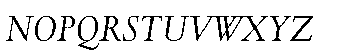 Spectrum Now Small Italic Font UPPERCASE