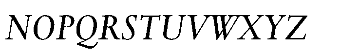 Spectrum Now Small Semi Bold Italic Font UPPERCASE