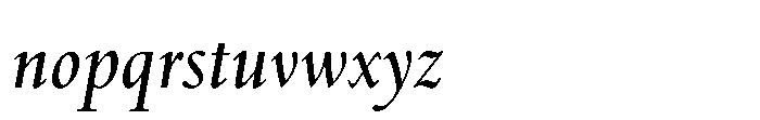 Spectrum Now Small Semi Bold Italic Font LOWERCASE