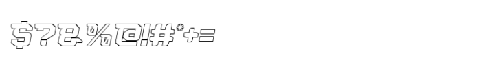 Speed Force Italic Outline Font OTHER CHARS