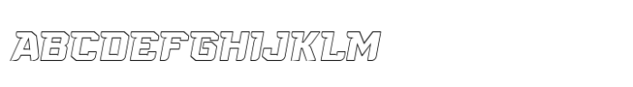 Speed Force Italic Outline Font UPPERCASE