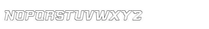 Speed Force Italic Outline Font UPPERCASE