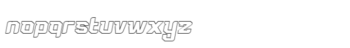 Speed Force Italic Outline Font LOWERCASE