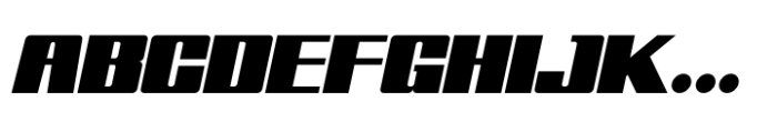 Speeded Slanted Font UPPERCASE