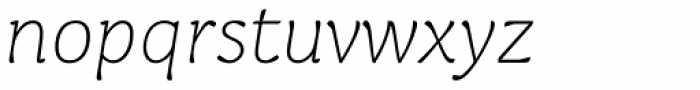 Spencer ExtraLight Italic Font LOWERCASE