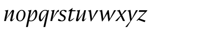 Spica Book Italic Font LOWERCASE