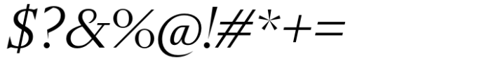 Spica Pro Book Italic Font OTHER CHARS