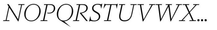 Spica Pro Light Italic Font UPPERCASE