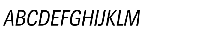 Spiegel Sans Condensed Regular Italic Font UPPERCASE