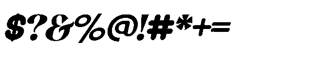 Spiking Italik Regular Font OTHER CHARS