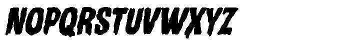 Spine Tinglers 667 Oblique Font UPPERCASE