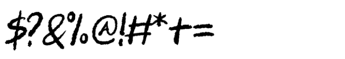 Splashed Font OTHER CHARS