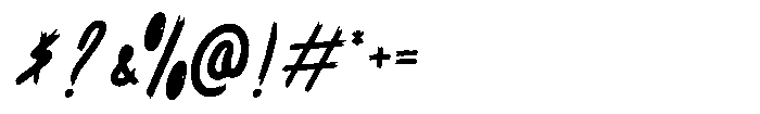 Splatify Oblique Font OTHER CHARS